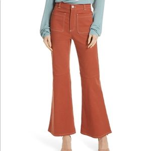 See by Chloe High Rise Flare Pants FR34 US0 24 25
